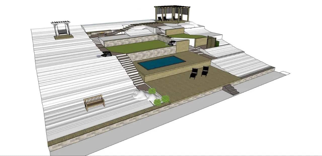 Генплан -> Террасный сад (до)