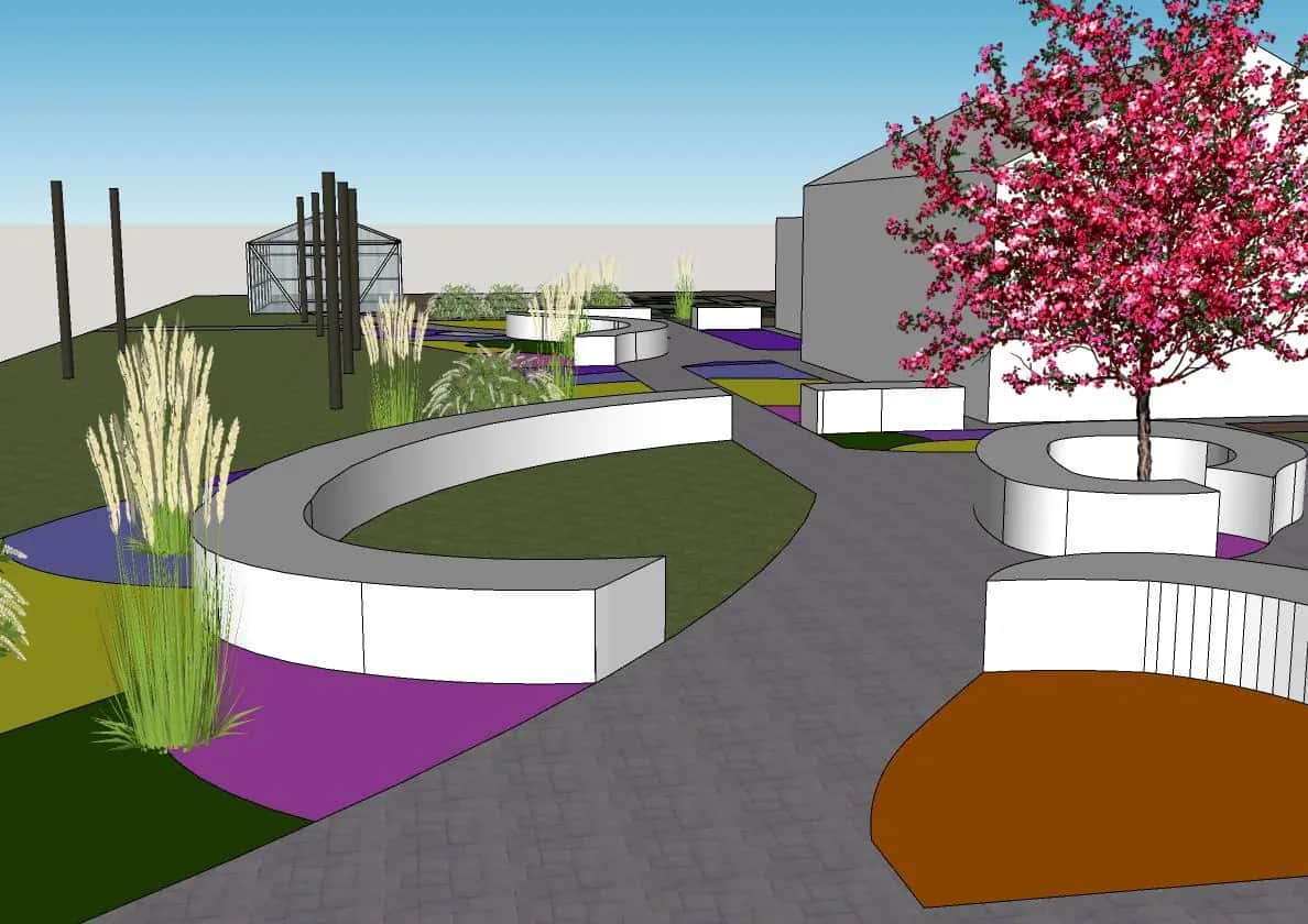 Схема участка -> Сад у дома (до)