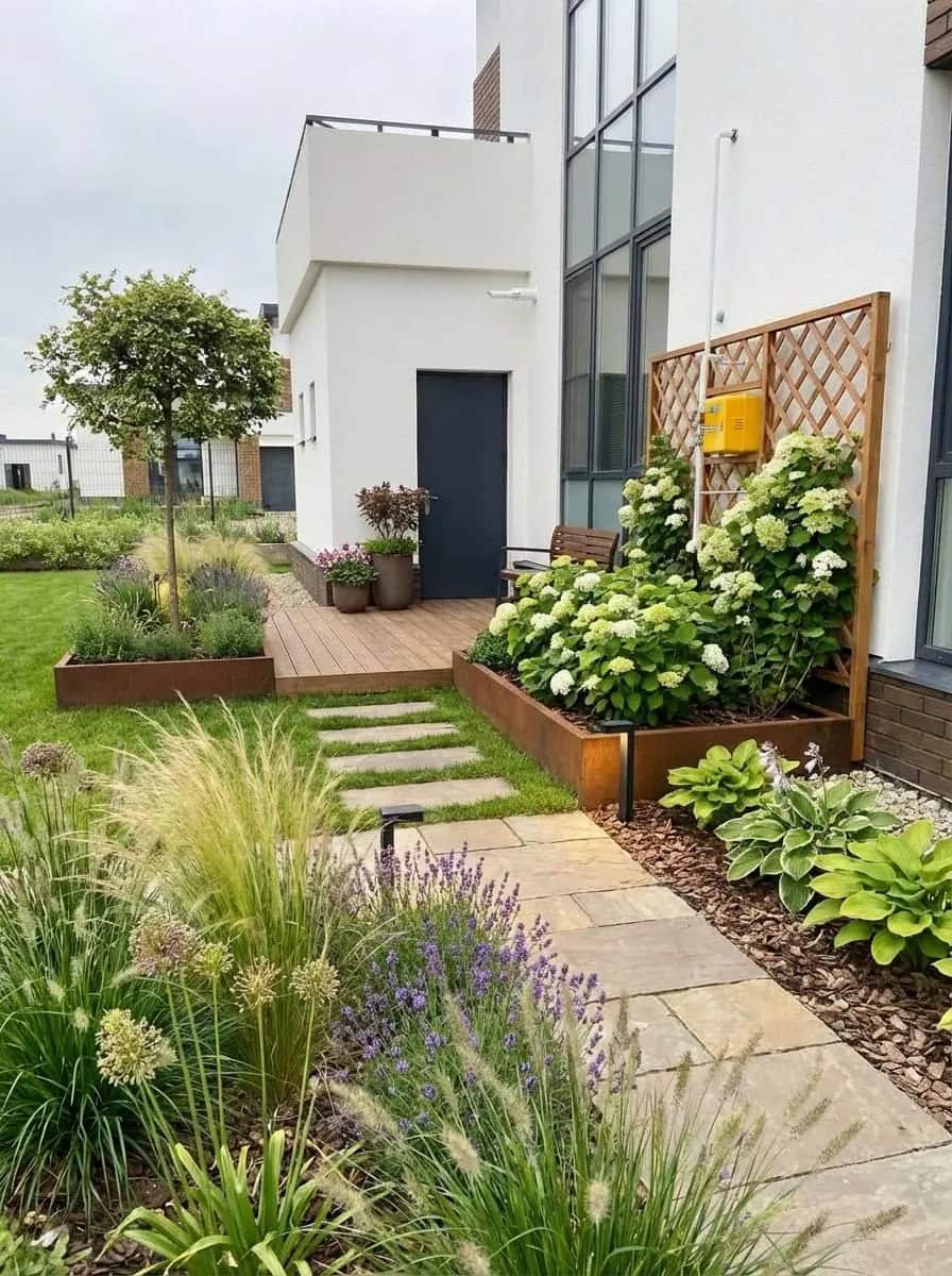 У дома -> Цветущий проход (после)