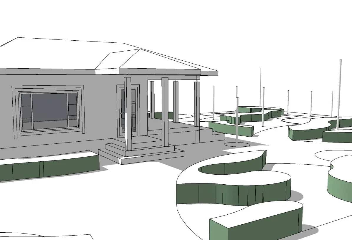 3D-скетч -> Цветущий сад (до)