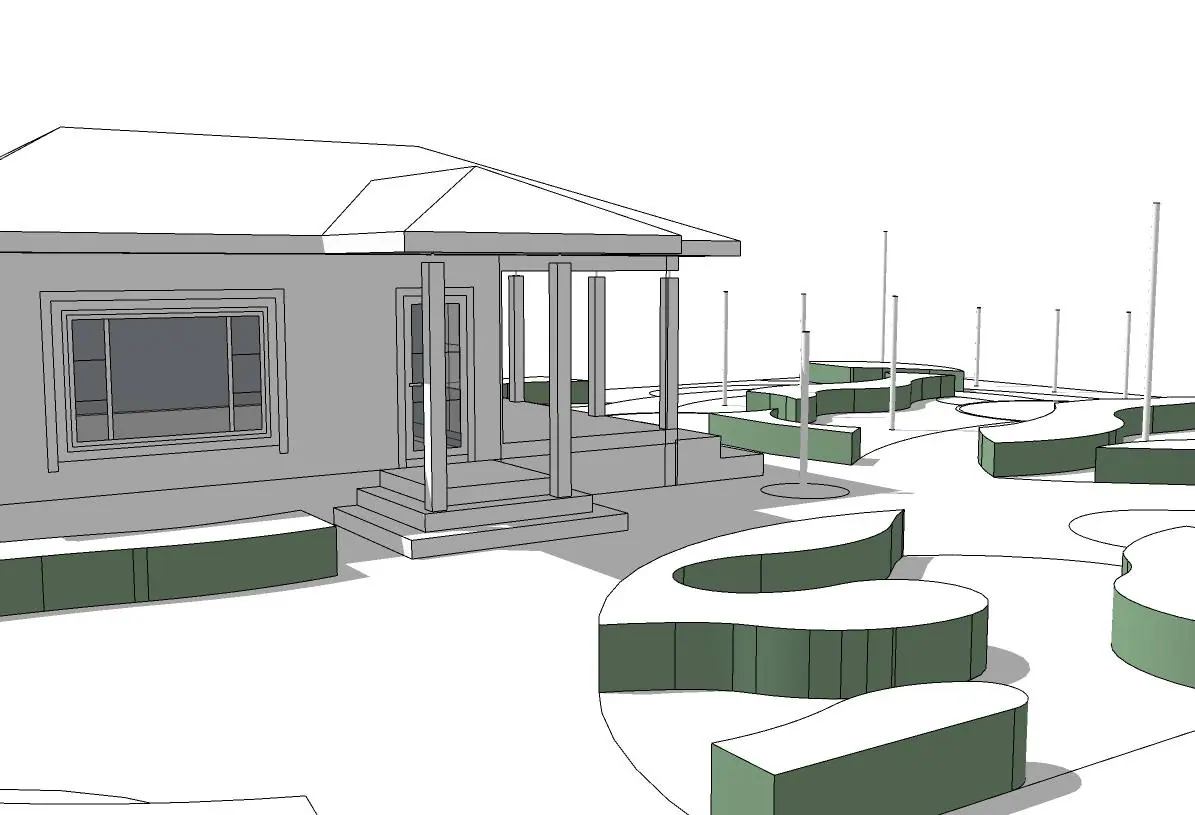 3D-скетч -> Цветущий сад (до)