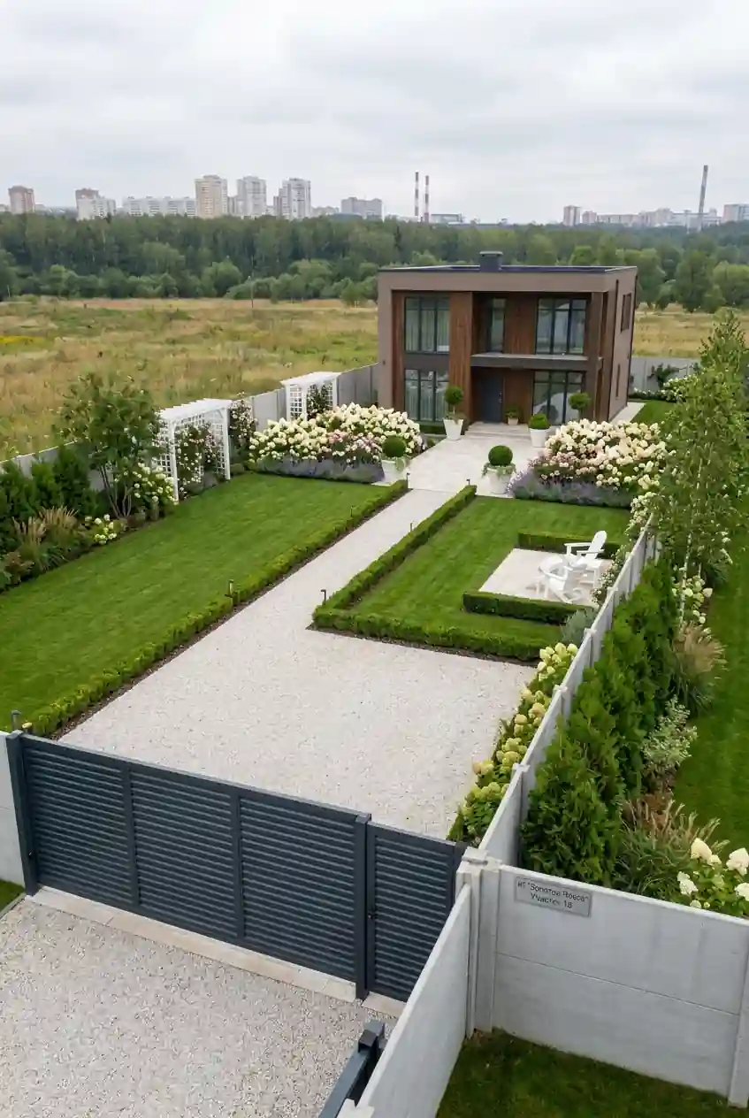 Задний двор → Сад (после)